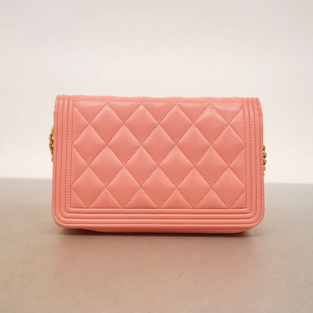CHANEL Pink Lambskin Leather Wallet - Picture 10 of 11